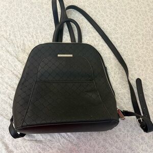 Steve Madden Black Quilted Backpack Purse